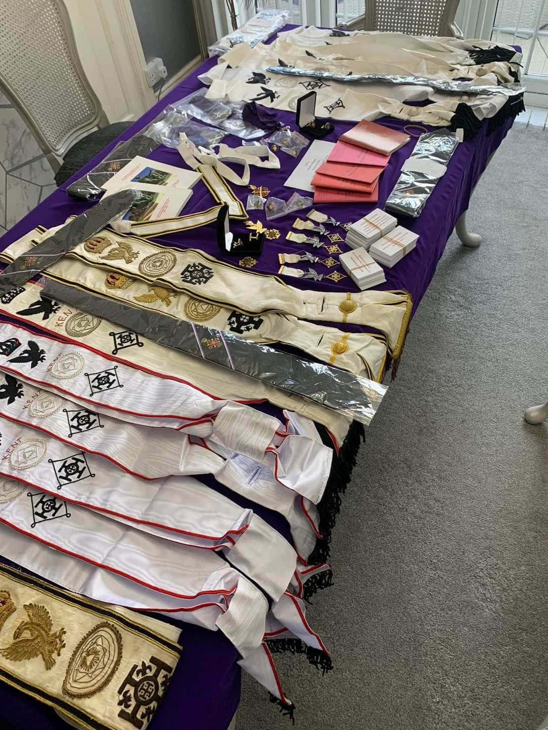 Red Cross of Constantine regalia display
