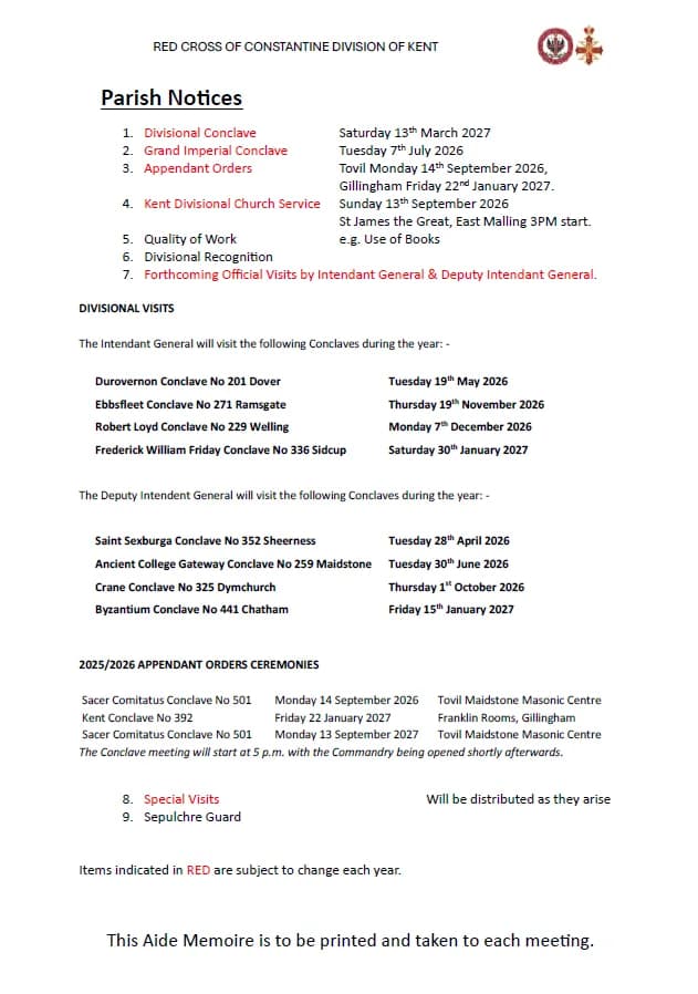 Parish Notices